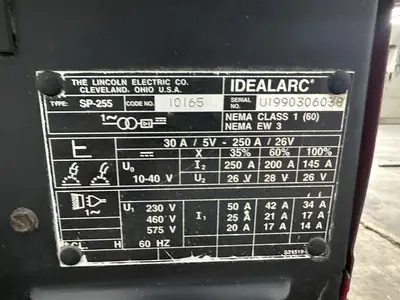 USED LINCOLN IDEALARC SP-255