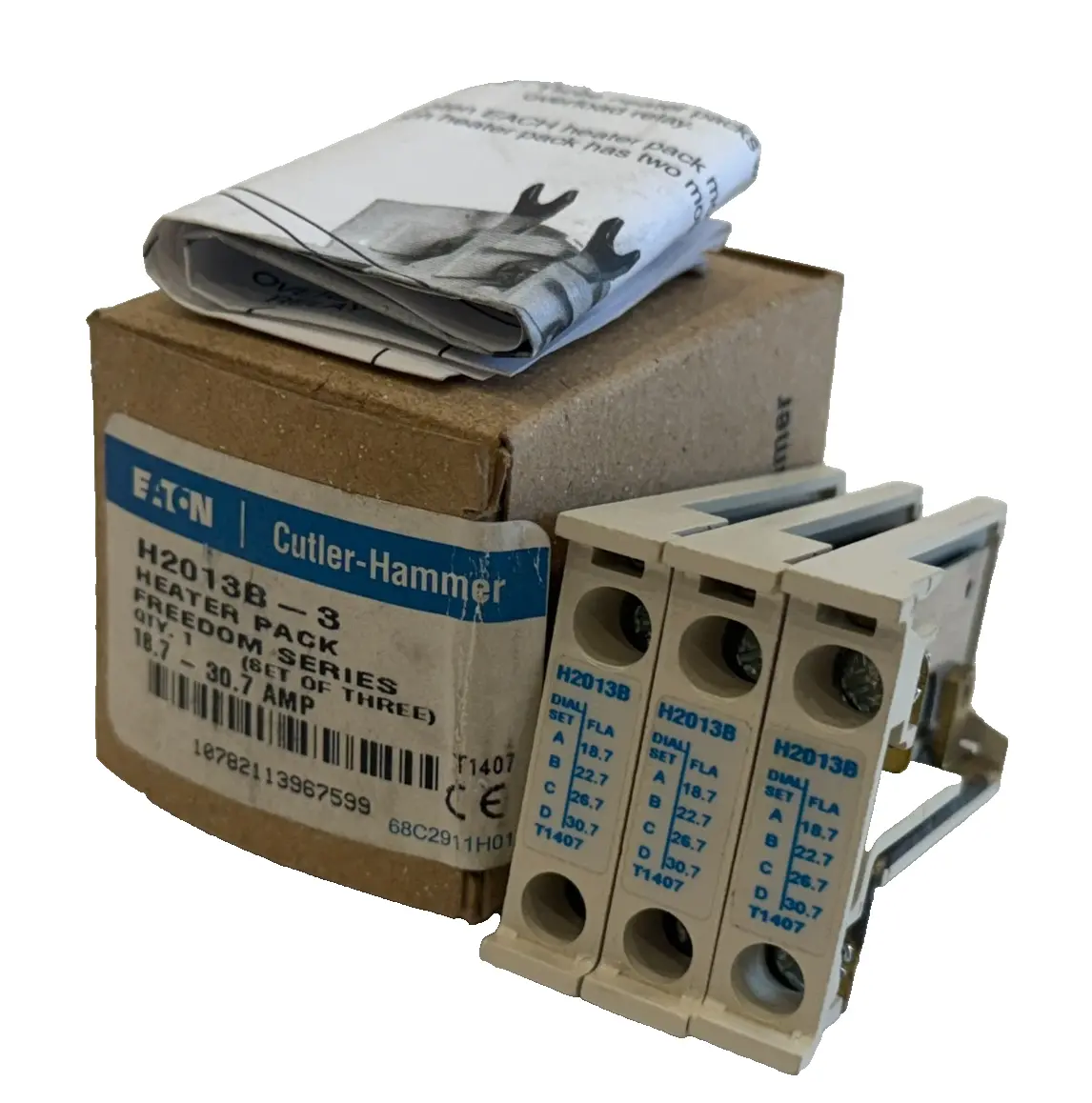 NEW 3 PCS. EATON/CUTLER HAMMER H2013B-3 HEATER ELEMENT H2013B3