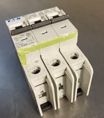 Eaton FAZ-D20/3-NA 20A 3-Pole Circuit Breaker .( BIN 3.5.1)