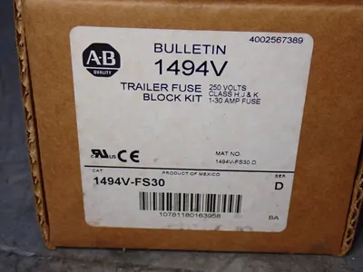 New | in-Stock ALLENBRADLEY 1494VFS30 Fuse Accessories Ohio US | HGR 24 #1181061