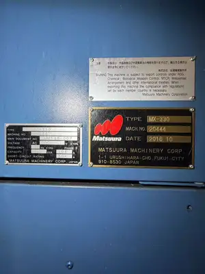 2016 MATSUURA MX-330-5X Vertical Machining Centers (5-Axis or More) | Machinery Network (15)