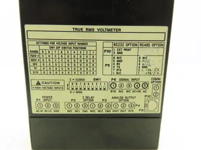 Omega Engineering DP25-VRMS-AR Process True RMS Voltmeter 115VAC 2 Relay