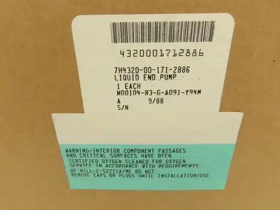 N00104-83-G-A091-Y94M Liquid End Pump Military Surplus 4320001712886