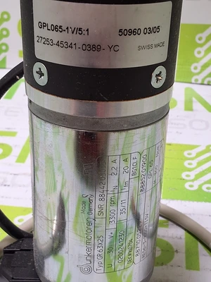 DUNKERMOTOREN GR 63X25 SERVO MOTOR WITH GPL065-1V/5:1 GEARHEAD - NEW