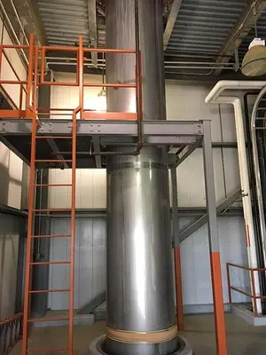 Spray dryer 7,000 lbs. Per hour evap. V-bottom dryer three nozzles #3653507