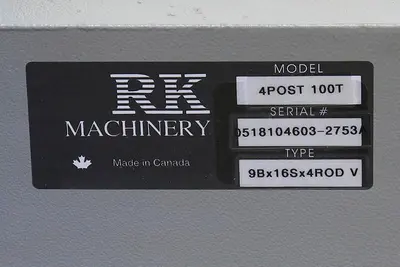 100 TON PRESSMASTER HYDRAULIC FOUR-POST PRESS MODEL 4PP-100 - 48 x 30