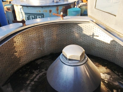 Robatel ETS-1500 perforate basket centrifuge, 316SS.