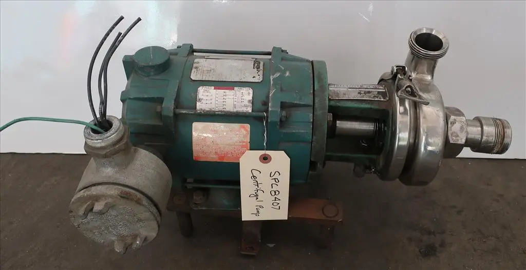 SPC8407  Pump 1.5x 1.5x 5 Triclover centrifugal pump, 1/2 hp, Stainless Steel, xp