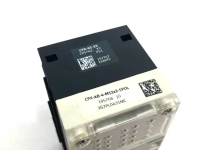 USED FESTO MANIFOLD BLOCK 195704, W/ CPX-GE-EV INTERLINK BLOCK