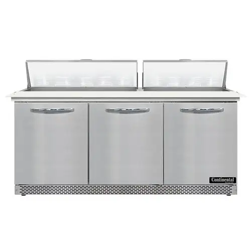 Continental SW72N18C-FB 72" Sandwich/salad Prep Table W/ Refrigerated Base, 115v