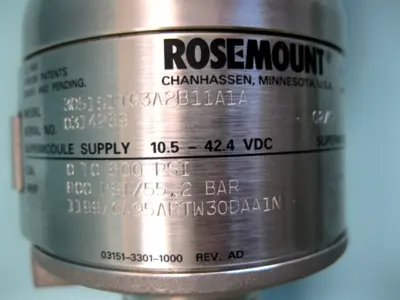 USED Rosemount 3051 S1 TG 3A 2B11A1A