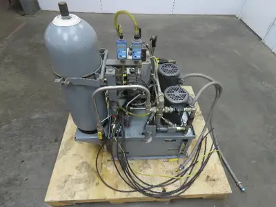 Marzocchi 1AD3AC Hydraulic Power Unit Dual Pump 5Gal Bladder 3/4Hp 230/460V 3Ph