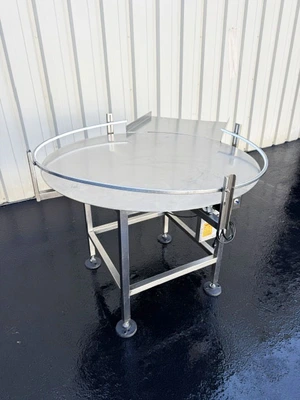 Globaltek 48-Inch Stainless Steel Rotary Unscrambler Feed Table