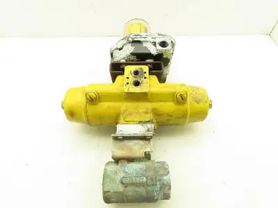 Hytork-130 Pneumatic Actuator 1-1/2" Ball Valve Watchman Positioner FMYB-5120