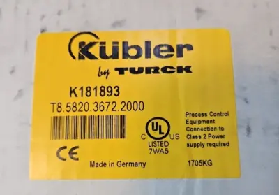 KUBLER TURCK T8.5820.3672.2000 (K181893). Loc5D10