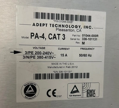 USED ADEPT TECHNOLOGY 01044-000R