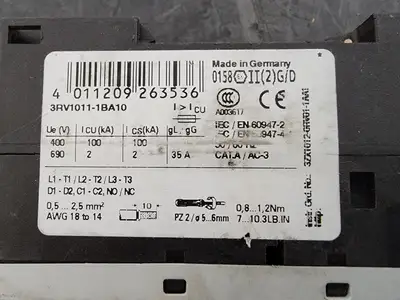 USED SIEMENS 3RV1011-1BA10