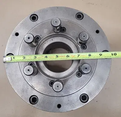 BISON 10" 3-JAW LATHE CHUCK W/D1-6 BACKPLATE