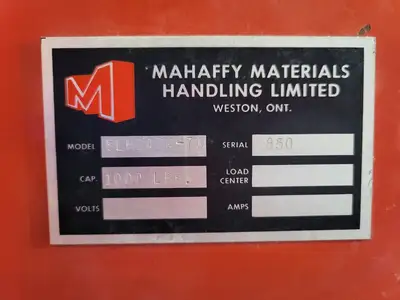 USED MAHAFFY MATERIALS SLH2424-70