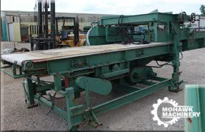 48" RED BUD FEEDER AND ALVEY "330592" CONVEYOR w/ELECTRA DRIVE MOTOR - BELT DRIVEN TO STACKER