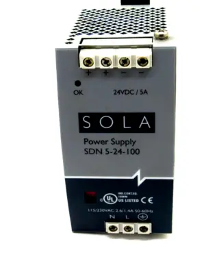 NEW SOLA /EMERSON SDN-5-24-100 POWER SUPPLY SDN524100