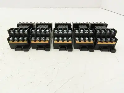 Automation Direct RS4N-DE Fuji Socket Mount 4 Card Relay 24VDC 5A Lot of 5