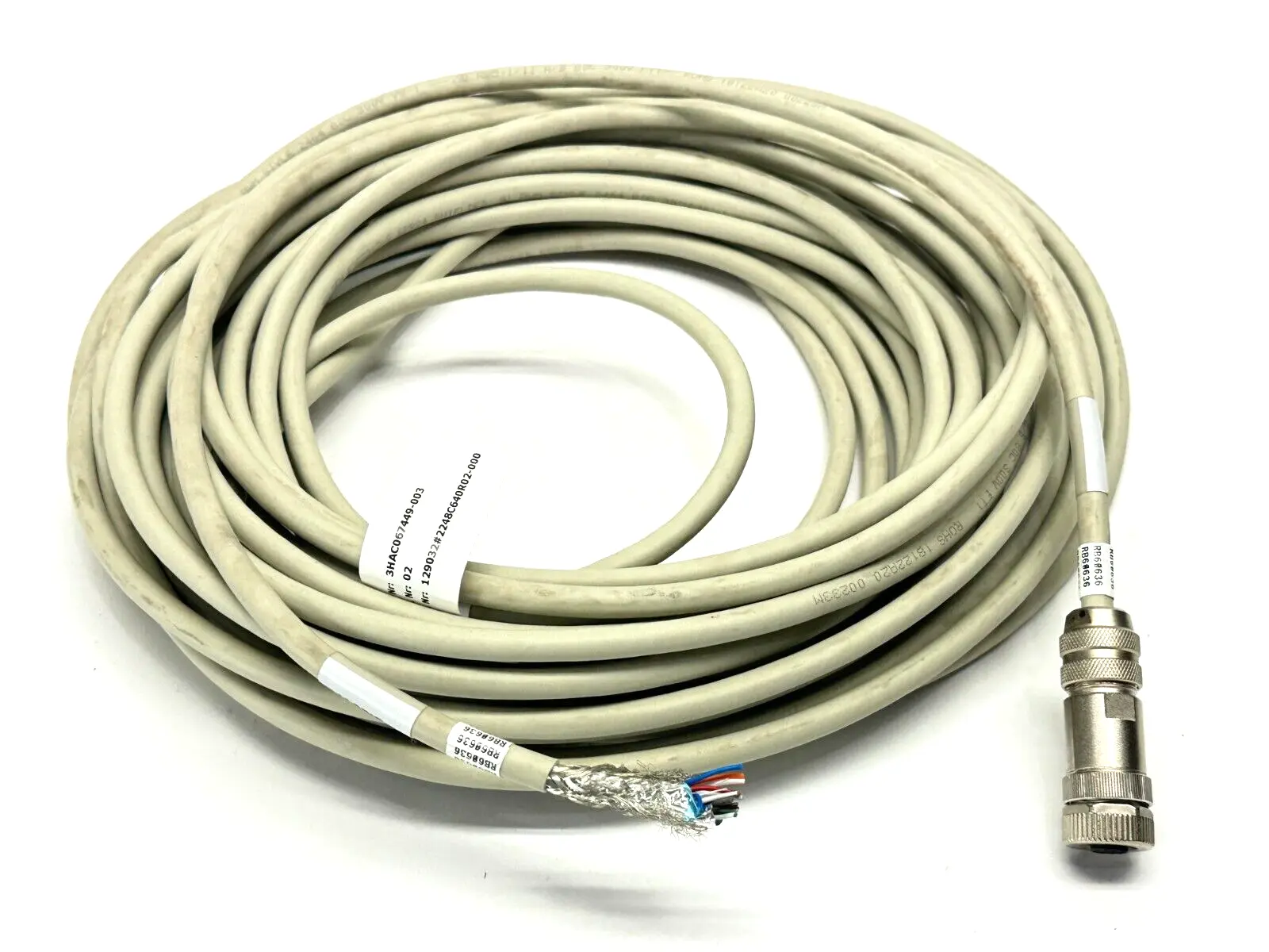 3HAC067449-003 | ABB  Ethernet Floor Cable CPCS 12x 15m - Used