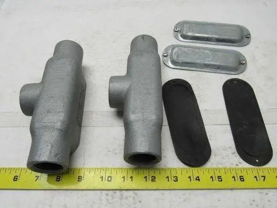 Appleton Unilet 1 T Form 35 Conduit Body Box Enclosure W/ Cover and Gasket