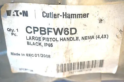 NEW CUTLER HAMMER CPBFW6D DISCONNECT HANDLE