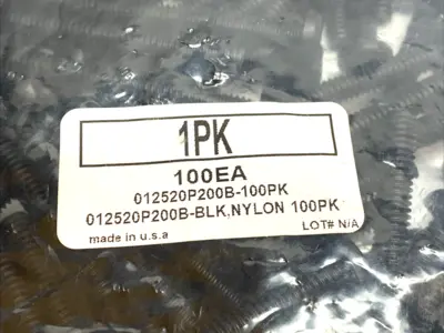 Nylon 1/4"-20 x 2" | Slotted Pan Head Machine Screws PKG OF 100 - New