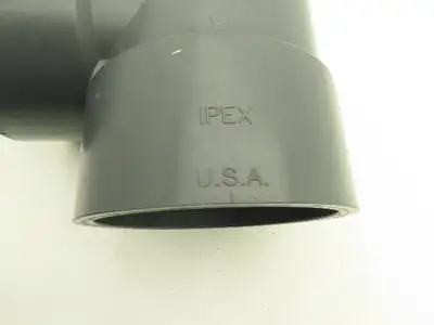 Ipex SCH 80  8" PVC Slip Tee Fitting Schedule 80 Gray ASTM D-2467