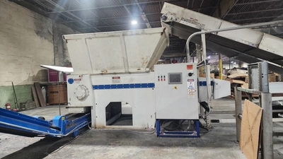 Vecoplan VAZ 1600M 2018 -Complete Shred Line w/Herbold 2008 Granulator – Conveyors