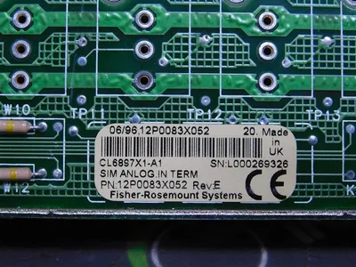 Fisher Rosemount CL6897X1-A1 Sim Analog Input Terminator 12P0083X052 Rev. E Used
