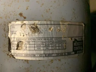Mercoid Control    Flanged Chamber Level Control