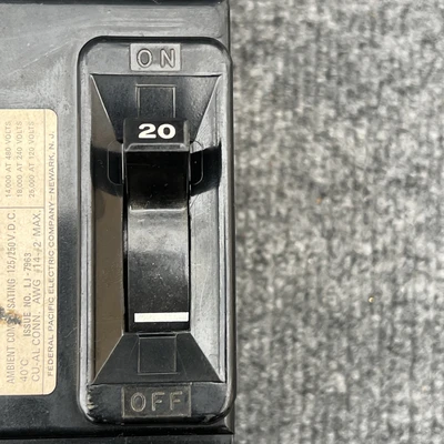 Used Federal Pacific NEF421020 Circuit Breakers California US | Davliegogo LLC #1705751