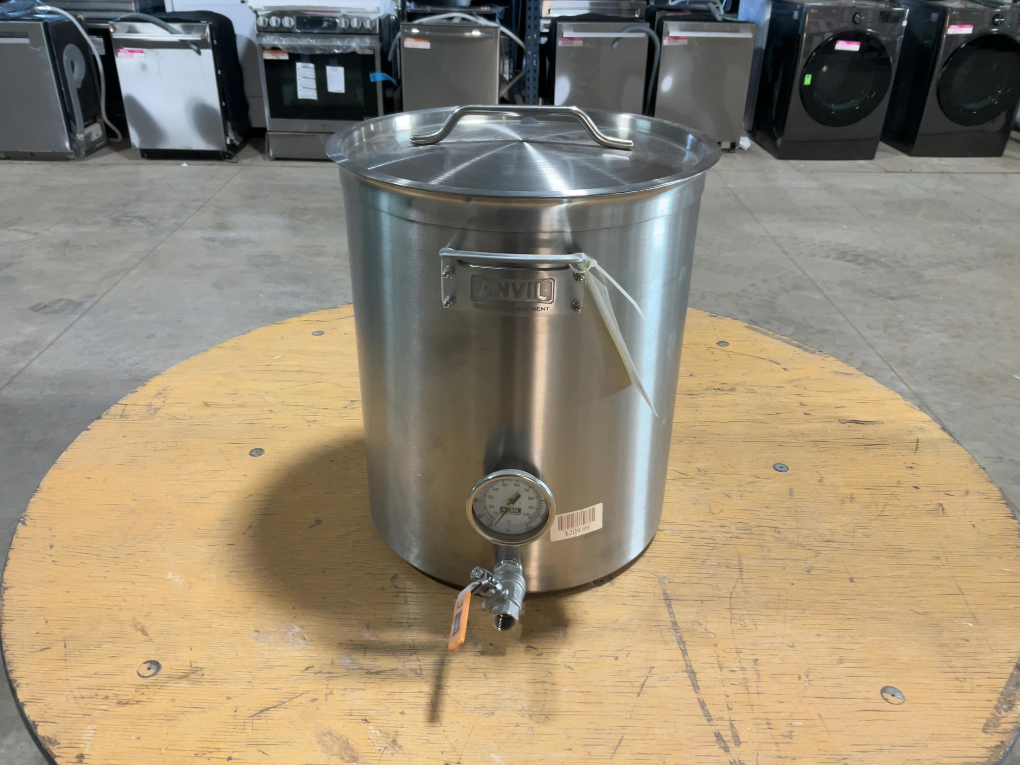 Used ANVIL 10 GALLON STAINLESS STEEL BREW KETTLE Brewing Equipment Michigan US | Miedema Asset Management Group #1580076