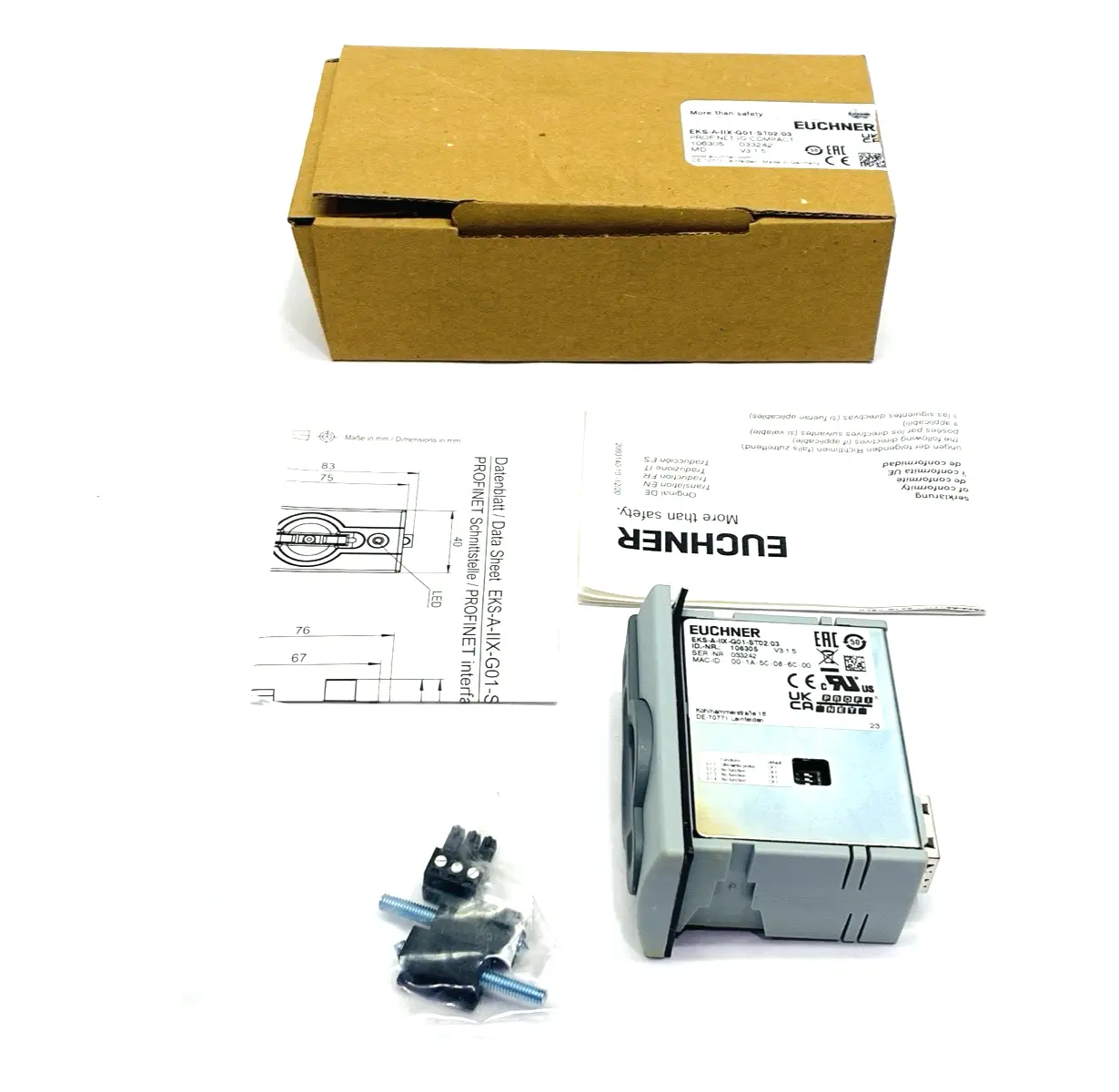 USED EUCHNER ELECTRONIC-KEY ADAPTER PROFINET INTERFACE 106305