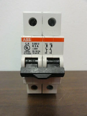 ABB S202U K2A CIRCUIT BREAKER 240VAC 2POLE