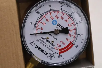 LOT OF 5 - FPPI 11-552-00 Fire Sprinkler Protection Air Gauge - STOCK GF92A