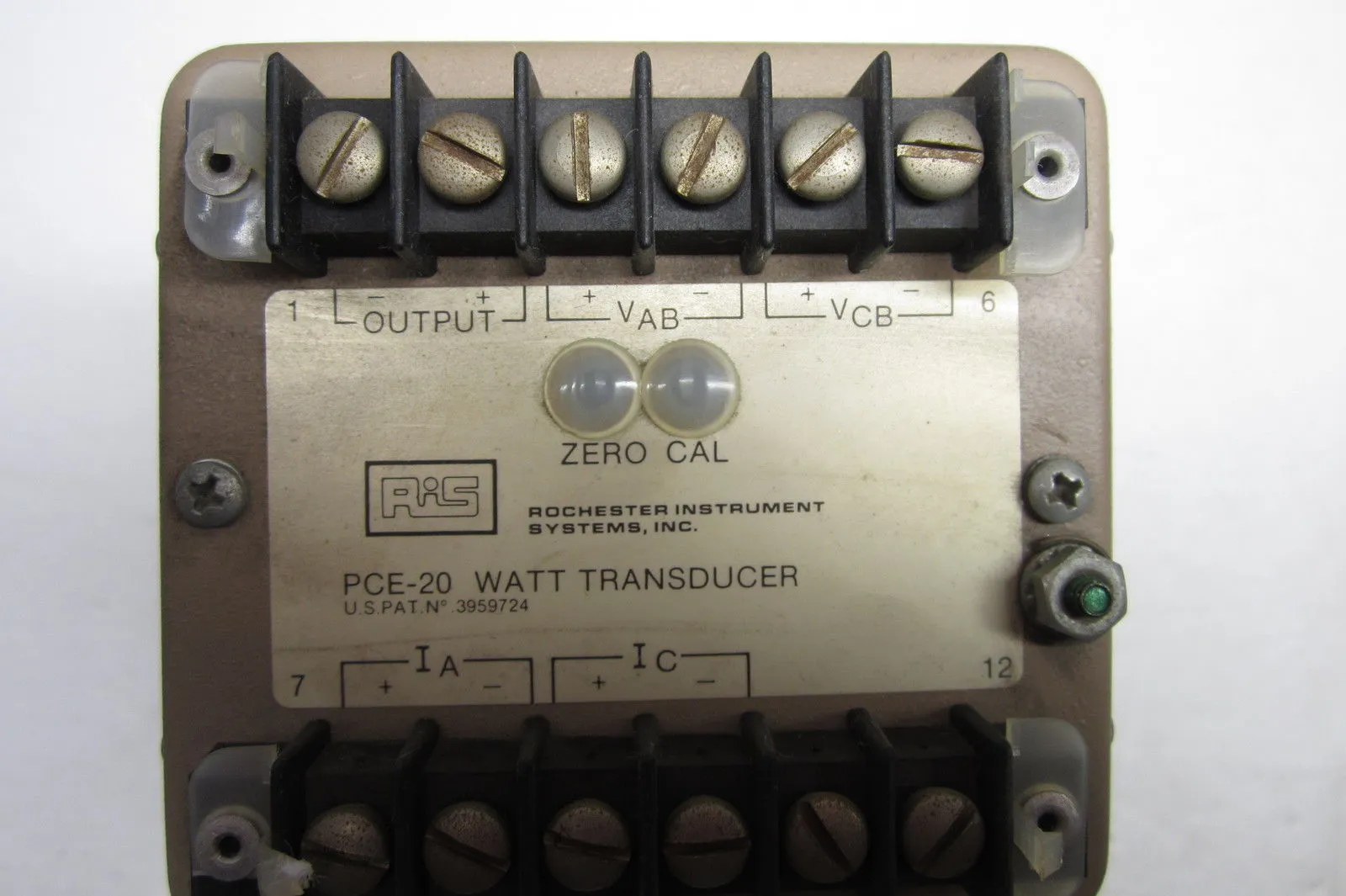 USED ROCHESTER INSTRUMENT PCE-20-P1-E0-C5-X1-F60-W0-Z0-A2-G0 WATT TRANSDUCER