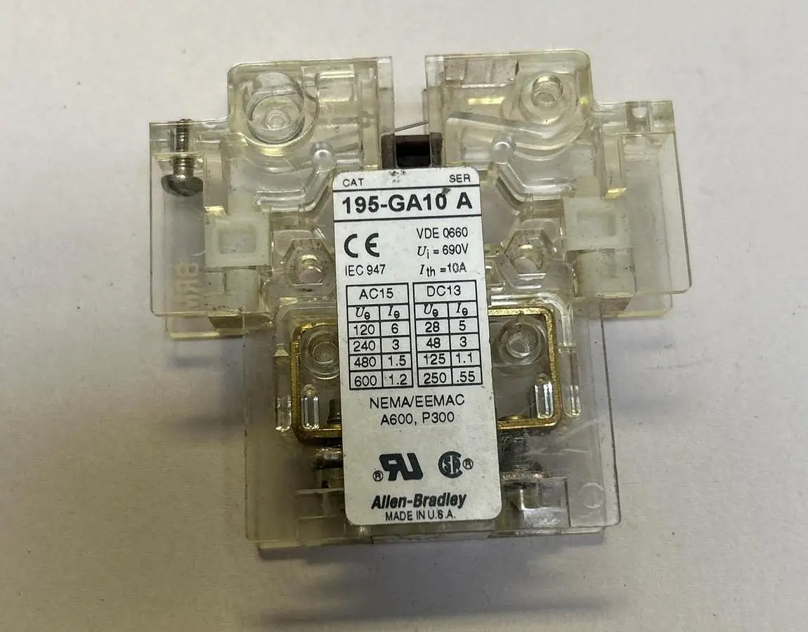 Used ALLEN-BRADLEY 195-GA10 Miscellaneous Equipment (Electrical & Power) | Surplus Asset Holdings #1193590