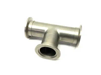 USED AGILENT STAINLESS STEEL TEE FITTING 2.46" CLEARANCE NW40