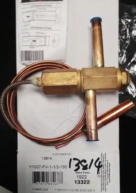 Used Sporlan Sporlan Thermostatic Expansion Valve Y1037-FV-1-1/2-190 Chiller & Refrigeration Parts US | Infinity wholesale & Supply LLC #1305765