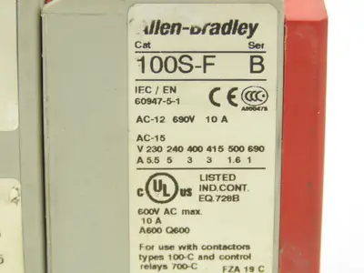 Allen Bradley 4 Pole Contactor Safety Control Relay 120V Coil Lot of 3