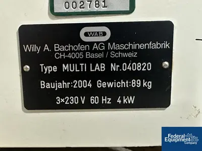 USED WAB WAB Agitator Ball Mill, Model MultiLab
