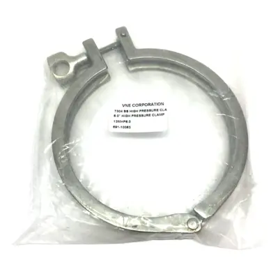 USED VNE CORPORATION HIGH PRESSURE VACUUM CLAMP 6" DIAMETER T304 SS