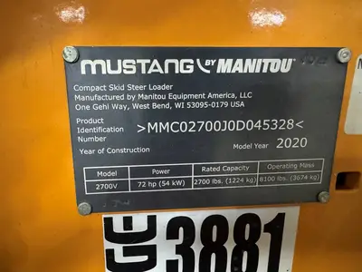 Used 2020 MANITOU MUSTANG 2700V Skid Steer Loaders Minnesota US | Birnstengel Equipment #1554089
