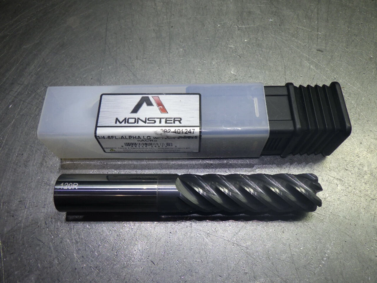 Monster 3/4" 6 Flute Carbide CR LG Endmill 3/4" Shank .12" R 292-401247 (LOC669)
