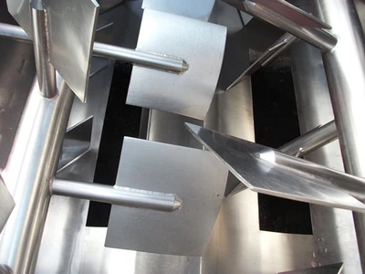 2,000L Tatum Forberg Twin Shafted Stainless Steel Mixer 22 kw
