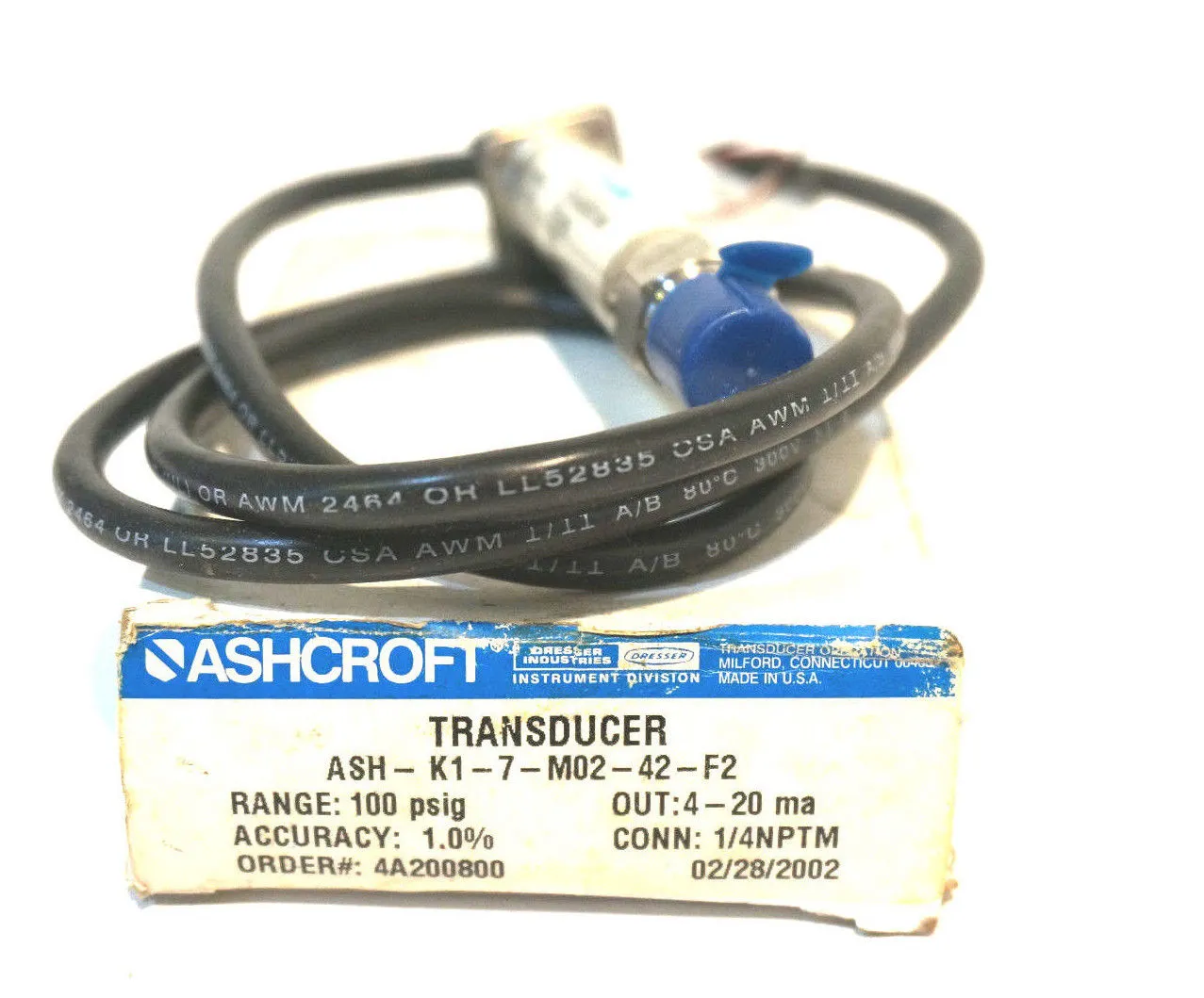 NEW ASHCROFT ASH-KI-7-MO2-42-F2 TRANSDUCER ASHKI7MO242F2